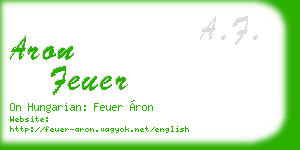 aron feuer business card